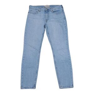Everlane Womens Ankle Straight Jeans Cotton Blend Size 28 Light Wash Blue